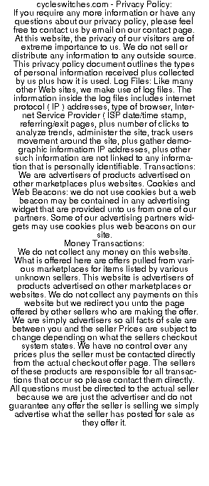 cycleswitches privacy