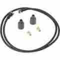 000344-6 004464 Lowbrow Customs 7mm Solid Core Cloth Spark Plug Wire Sets Satin Black
