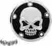 0940-1179 Drag Specialties Skull Points Cover Chrome Black