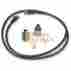 21040269 000344-4 Lowbrow Customs Black Red Cloth 7mm Spark Plug Wires 0003444