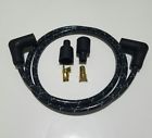 28 Bkbl-8mm Tons Performance Old School Vintage Braided Cloth Black Blue Spark