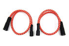 32-7353 Sumax Orange Black Cloth Spark Plug Ignition Wire Set Harley