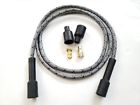 7mm-28gybk180 Tons Performance Straight Vintage Braided Cloth Gray Bk Spark Plug