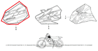 87124-kn4-a30za Honda New Oem Xr Fuel Tank Sticker Decal Mark Left