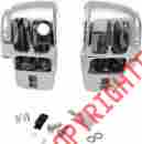 8735831 96-05 Drag Specialties Ds Radiused Switch Housing Kit W Radio Chrome Harley Flhtc Classic 07