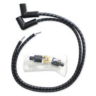 C76081 Sumax Classic Thunder Braided Cloth Spark Plug Wires Black Tracer