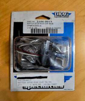 Drag Specialties Ds2106-0019 Chrome Start Stop-run Switch For 1996-2006 Harley