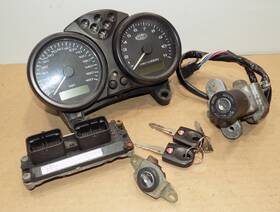 Ducati 40610262a Monster 620 Lockset Gauges Clocks Ignition Ecu Seat Lock Key 6364 Miles