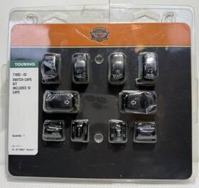 71500228 Harley-davidson Stock Fltr And Flhtcu Black Switch Cap Kit Includes 10 Caps 71500228 Harley-davidson Stock Fltr And Flhtcu Black Switch Cap Kit Includes 10 Caps
