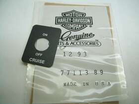 77113-89 Harley-davidson Nos Cruise Control Switch Decal Label Evolution Fltc-ultra