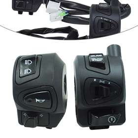 Hukyu 612036442732 7/8 Inch Motorcycle Handlebar Switch Horn Turn Headlight Fog Light Start Stop