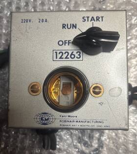 12263 Kent Moore Robinair 220v 20a Motor Starter Control Box Run Start Off Switch