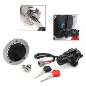 Motorshop168 310005384778 Ignition Switch Fuel Gas Cap Seat Lock Keys For Suzuki Gsxr 750 1000 03-16
