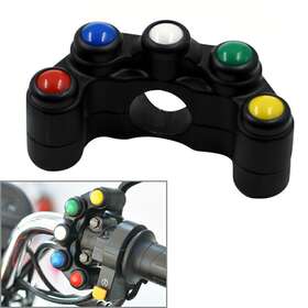 Munakatasigeo1970usa 612048954797 7/8 Inch 22mm Universal Handlebar Switch 5 Button Array Motorcycle Switches Mu