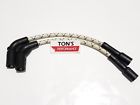 Wtbk-short7mm Tons Performance White Black Cloth Harley Sportster Coil Relocation Wires