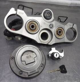 3c3-82501-10-00 Yamaha 06-15 Fz1 Key Set Ignition Switch Gas Fuel Cap Seat Lock W Upper Tree