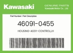 Kawasaki Genuine Housing-assy-control,lh 46091-0455. Fixed Price $140.76.