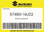 Suzuki Genuine Switch Assy,frt 57460-14J02. Fixed Price $46.00.