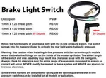 Vortex Brake Light Switch, 10MM 1.00 Pitch 57-5298 VTXRS200. Fixed Price $27.05.