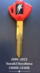 New Suzuki Hayabusa 99-22 Oem 37145-15H00 Blank Key. Red Only. Fixed Price $21.99.