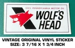 Wolf's Head Motor Oil - Vintage Original Decal Sticker Racing Automotive. Fixed Price $5.81.
