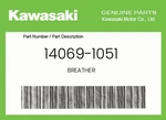 Kawasaki Genuine Breather 14069-1051. Fixed Price $9.87.
