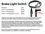 Vortex Racing Brake Light Pressure Switch M10 1.25 Honda CBR1000RR 04-16. Fixed Price $22.95.