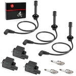 3X Ignition Coil Spark Plug Wire For Kawasaki KAF820 Mule Pro-fxr Pro-fxt. Fixed Price $99.99.