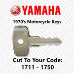 1970'S Yamaha Motorcycle Replacement Key Cut Your Code 1711 - 1750. Fixed Price $9.95.
