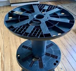 Large Reel Options Black Spool Heavy Duty Plastic Core Keep Organize Wire Cable. Fixed Price $54.00.