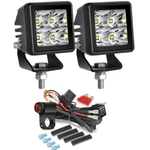 2X 3" Led Spot Lights Cube Pods Offroad Driving Fog + Motor Atv Handlebar Wiring. Fixed Price $39.99.