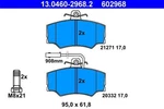 Ate Disc Brake Pad Set For Alfa Romeo 33 Sportwagon 907B 60776098. Fixed Price $37.86.