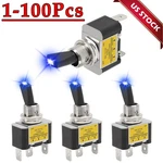 Blue Led Light 3PIN Rocker Toggle On/off Switch 30A 12V For Car Boat Marine Lot. Fixed Price $173.61.