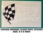 Total Race Supply - Vintage Original Clear Vinyl Decal Sticker Nhra Scca. Fixed Price $10.14.