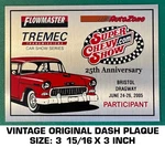 Super Chevy Show 25 Th Anniversary-vintage Original Dash Plaque-texas Motorplex. Fixed Price $7.90.