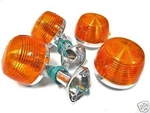 Honda C50 C65 C70 C90 Complete Front & Rear Winker Signal Set 6V. Fixed Price $15.50.