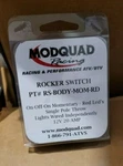 Modquad Racing Momentary / Rocker Switch, Red #rs-body-mom-rd. Fixed Price $19.99.