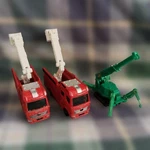 Junk Tomica Emergency Vehicle/fire Truck/crab Crane Set For Sale. Fixed Price $14.00.