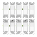 Greencycle 10 Pack Lights Switches ROCKER,15 Amp Single Pole,. Fixed Price $36.02.