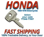 Honda Motorcycle Keys Replacement Cut Your Code T7364 -T7997. Fixed Price $12.99.