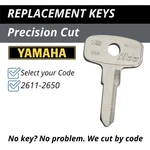 Yamaha Motorcycle Keys 1970'S Replacement Cut Your Code 2611-2650. Fixed Price $9.95.