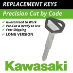 Kawasaki Motorcycle Keys 1999+ Long Replacement Cut Code Z5501-Z5750. Fixed Price $13.99.