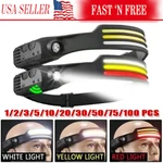 Cob Led Headlamp Usb Rechargeable Headlight Bar Band Torch Work 6000K. Fixed Price $234.99.