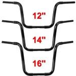 Black 10'' 12'' 14'' 16'' Rise Handlebars Ape Hangers Fat 1-1/4" For Harley. Fixed Price $79.95.