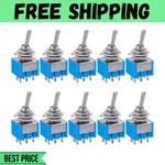 10PCS Dpdt Toggle 6-PIN 2 Position On/on Miniature Switches. Fixed Price $12.49.