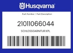 Husqvarna Genuine Schlossgarnitur Kpl. - 21011066044. Fixed Price $166.05.