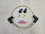 28" Old School Vintage Braided Cloth White Black Spark Plug Wire Kit 7MM Harley. Fixed Price $24.95.