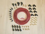 7MM 180 Rajah Ends Cloth Covered Spark Plug Kit Vintage Wires V8 Black. Fixed Price $119.99.