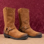 Brothers & Sons Men Brown Suede Harness Moto Biker Oil Resistant Boots Sz 10.5. Fixed Price $125.00.