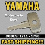 1970'S Yamaha Motorcycle Replacement Key Cut Your Code 1711 - 1750. Fixed Price $9.95.